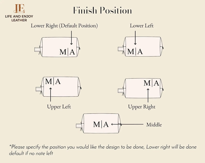 Personalized Calfskin Leather Toiletry Bag: Engraved Travel Dopp Kit