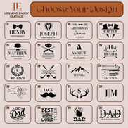 Personalized Calfskin Leather Toiletry Bag: Engraved Travel Dopp Kit