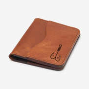 Personalized Leather Card Holder, Custom Minimalist Calfskin Wallet