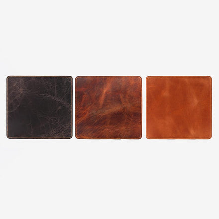 Personalized Sports Leather Mousepad, Engraved Calfskin Desk Pad