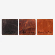 Personalized Sports Leather Mousepad, Engraved Calfskin Desk Pad