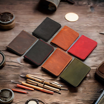 Handmade Genuine Leather Card Wallet – Personalized, Minimal & Premium Craftsmanship