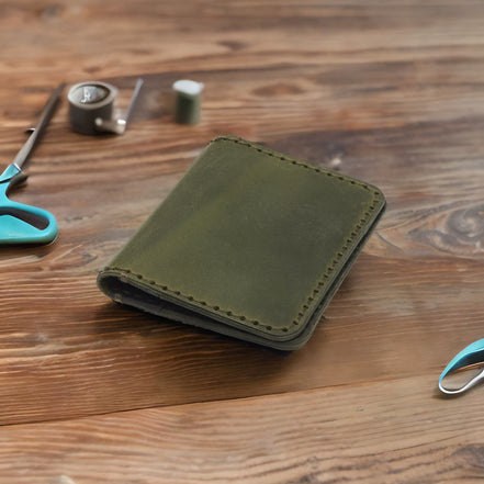 Handmade Genuine Leather Card Wallet – Personalized, Minimal & Premium Craftsmanship