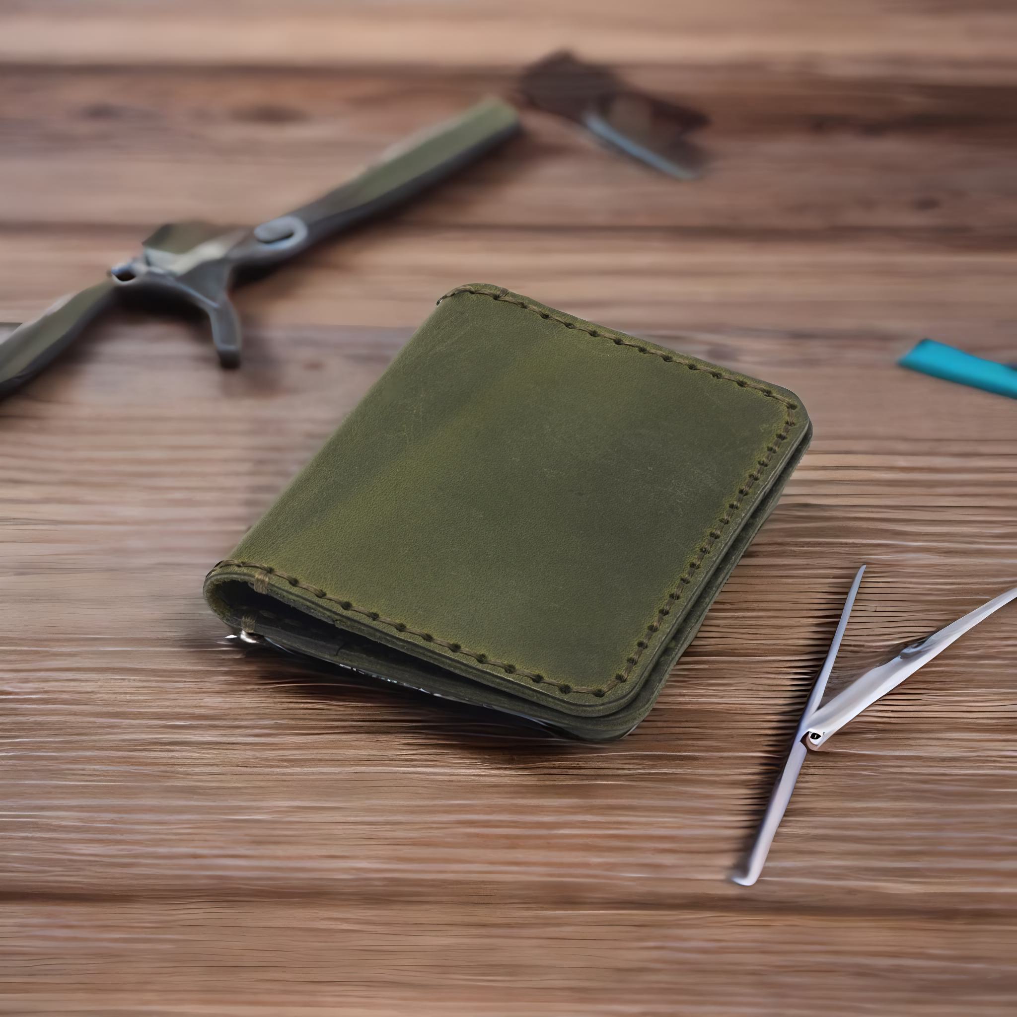 Handmade Genuine Leather Card Wallet – Personalized, Minimal & Premium Craftsmanship
