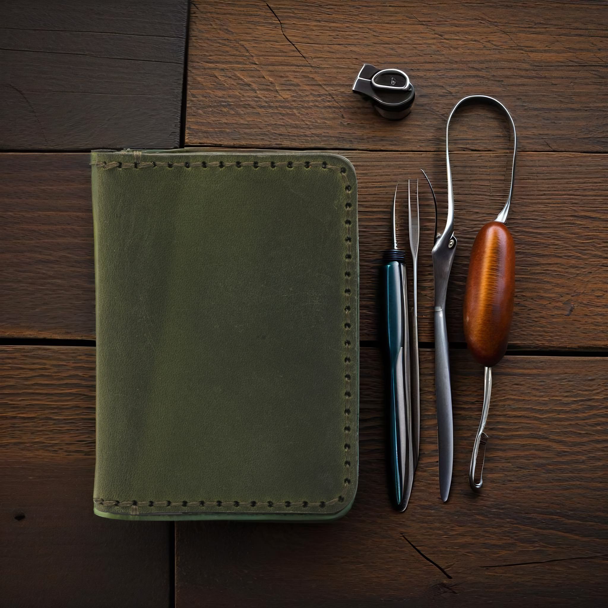 Handmade Genuine Leather Card Wallet – Personalized, Minimal & Premium Craftsmanship
