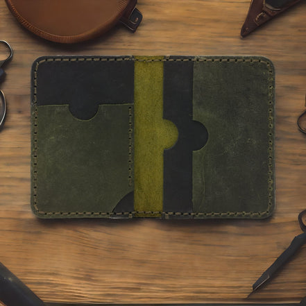 Handmade Genuine Leather Card Wallet – Personalized, Minimal & Premium Craftsmanship