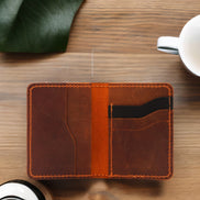 Handmade Genuine Leather Wallet with 6 Card Slots – Customizable & Minimal Design
