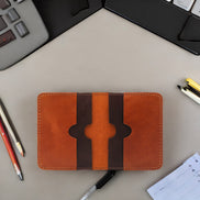 Handmade Genuine Leather Wallet with 4 Horizontal Card Slots – Customizable & Minimal